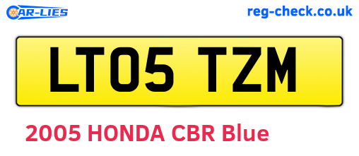 LT05TZM are the vehicle registration plates.