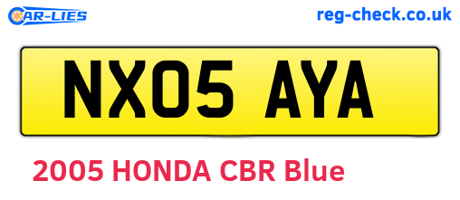 NX05AYA are the vehicle registration plates.