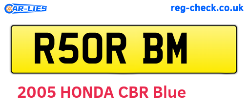 R50RBM are the vehicle registration plates.