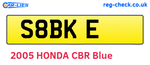 S8BKE are the vehicle registration plates.