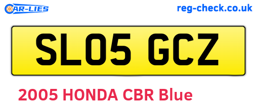 SL05GCZ are the vehicle registration plates.