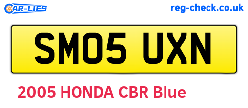 SM05UXN are the vehicle registration plates.