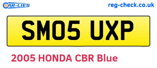 SM05UXP are the vehicle registration plates.