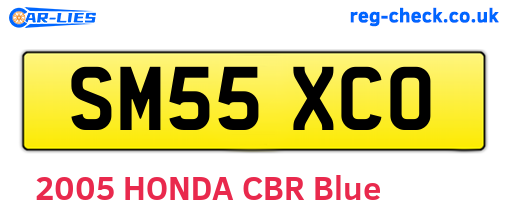 SM55XCO are the vehicle registration plates.