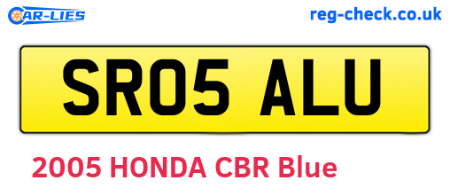 SR05ALU are the vehicle registration plates.
