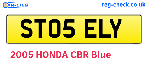 ST05ELY are the vehicle registration plates.