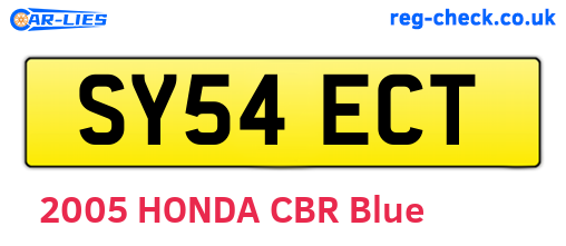 SY54ECT are the vehicle registration plates.