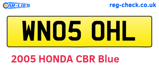WN05OHL are the vehicle registration plates.