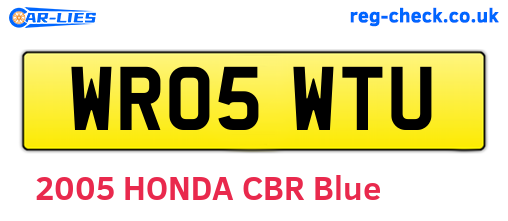 WR05WTU are the vehicle registration plates.