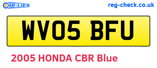 WV05BFU are the vehicle registration plates.