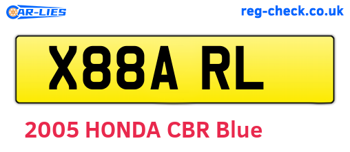 X88ARL are the vehicle registration plates.