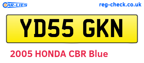 YD55GKN are the vehicle registration plates.