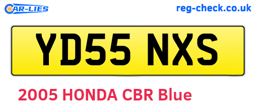 YD55NXS are the vehicle registration plates.