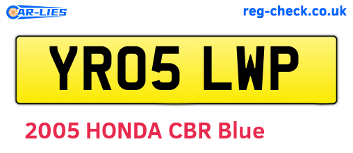 YR05LWP are the vehicle registration plates.