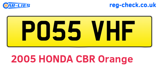 PO55VHF are the vehicle registration plates.