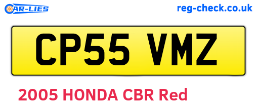CP55VMZ are the vehicle registration plates.