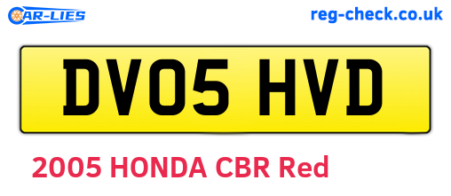 DV05HVD are the vehicle registration plates.