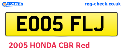EO05FLJ are the vehicle registration plates.
