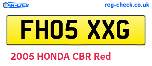 FH05XXG are the vehicle registration plates.