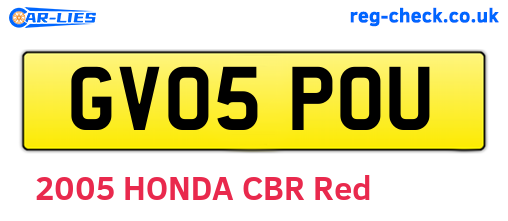 GV05POU are the vehicle registration plates.