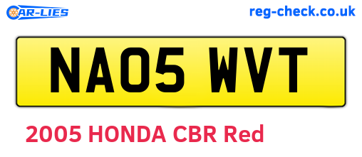 NA05WVT are the vehicle registration plates.