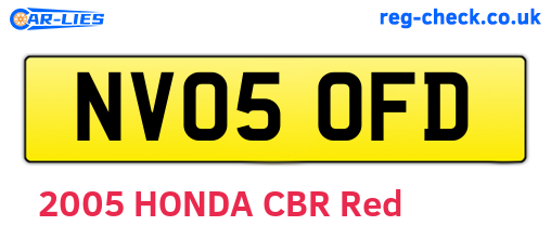 NV05OFD are the vehicle registration plates.