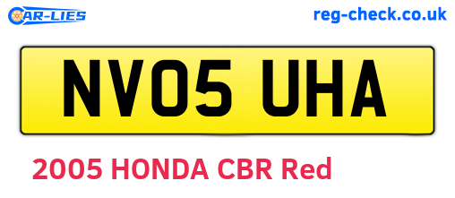 NV05UHA are the vehicle registration plates.