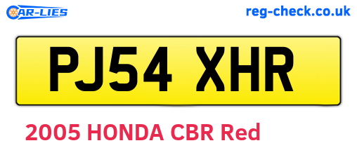 PJ54XHR are the vehicle registration plates.