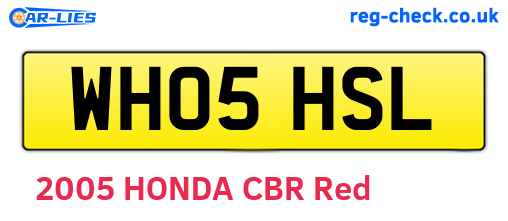 WH05HSL are the vehicle registration plates.