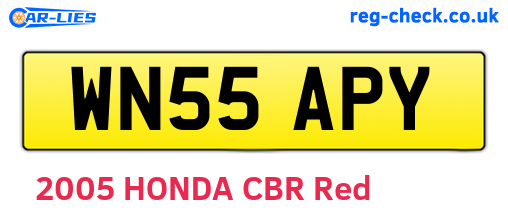 WN55APY are the vehicle registration plates.