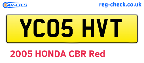 YC05HVT are the vehicle registration plates.