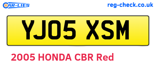 YJ05XSM are the vehicle registration plates.