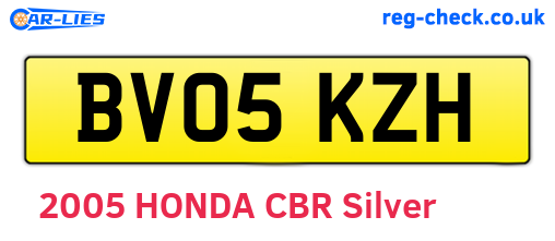 BV05KZH are the vehicle registration plates.