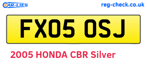 FX05OSJ are the vehicle registration plates.