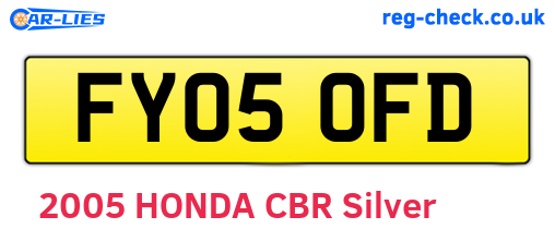 FY05OFD are the vehicle registration plates.