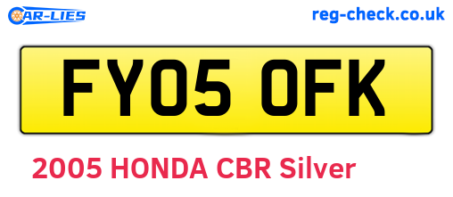 FY05OFK are the vehicle registration plates.