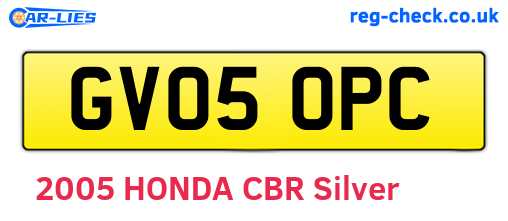 GV05OPC are the vehicle registration plates.