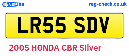 LR55SDV are the vehicle registration plates.
