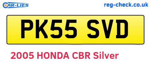 PK55SVD are the vehicle registration plates.
