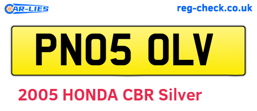 PN05OLV are the vehicle registration plates.