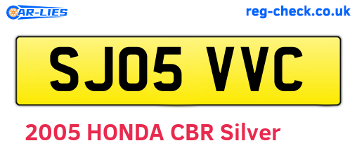 SJ05VVC are the vehicle registration plates.