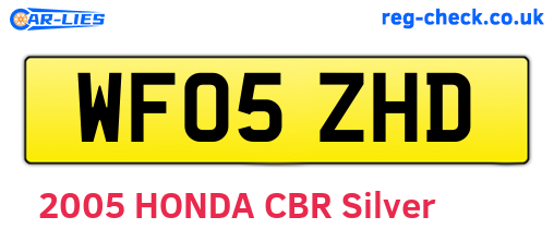 WF05ZHD are the vehicle registration plates.