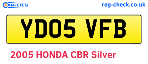 YD05VFB are the vehicle registration plates.