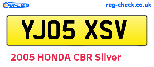 YJ05XSV are the vehicle registration plates.