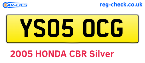 YS05OCG are the vehicle registration plates.