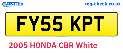 FY55KPT are the vehicle registration plates.