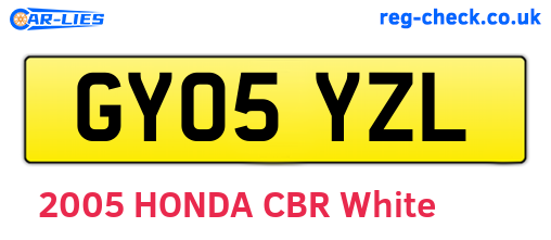 GY05YZL are the vehicle registration plates.