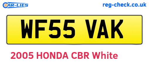 WF55VAK are the vehicle registration plates.