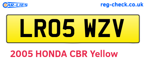 LR05WZV are the vehicle registration plates.