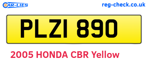PLZ1890 are the vehicle registration plates.